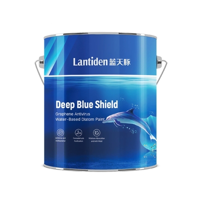 Купить Антивирусная краска для внутренних стен Deep Blue Shield с графеном, без запаха, для детской комнаты Производство в сети