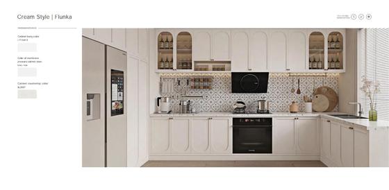 acheter Conception d'armoires de cuisine sur mesure anti-mousse avec des cadres en alliage d'aluminium certifiés CE fabrication en ligne