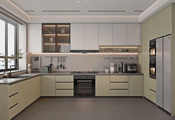 Buy Space Saving Corner Custom Kitchen Cabinet Designs Table Thickness 20mm online manufacture