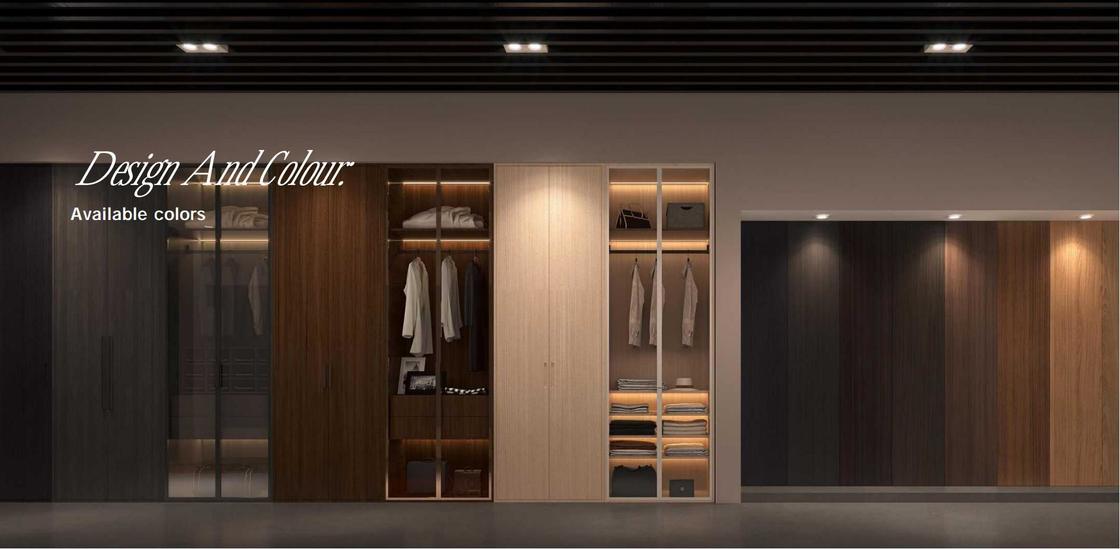 U Shaped Stable Custom Walk-In Closet Design With PET Finish For ...