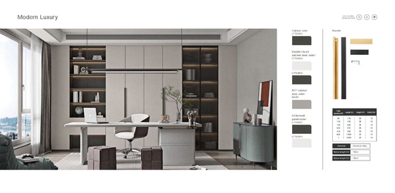 Luxury Modern Custom Built In Wardrobe Designs With Tempered Glass Doors