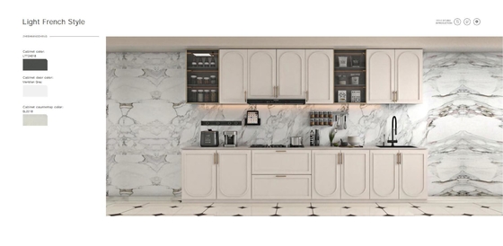 Waterproof PET Custom Made Kitchen Cabinet Systems For Apartments