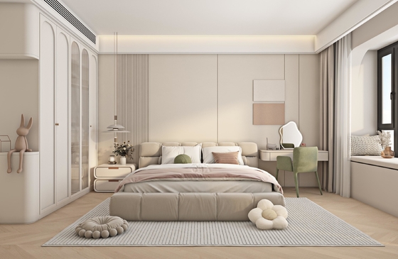 White MDF Custom Built In Wardrobe Dressing Room Wardrobe Design