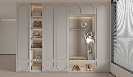 Wood Glass Bespoke Walk-In Wardrobe Storage Systems With Smart Organization